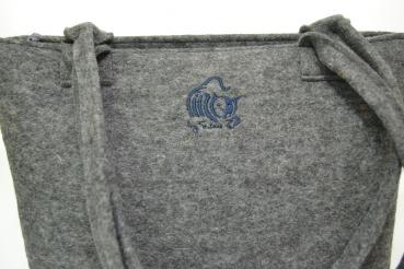 Preview: Trachtentasche ML dunkel-meliert mit Borte