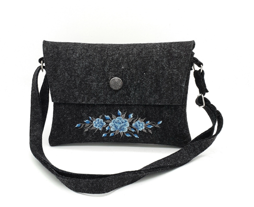 Trachtentasche S anthrazit bestickt