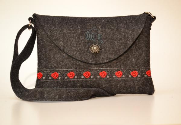 Trachtentasche S anthrazit bestickt