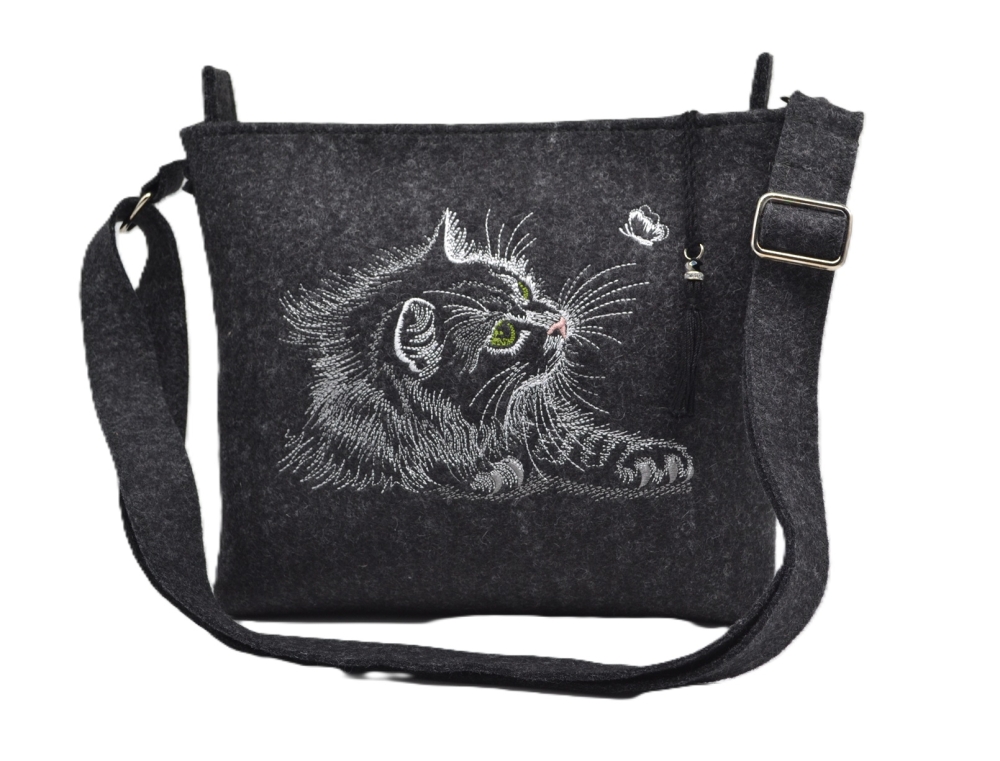 Trachtentasche M anthrazit bestickt