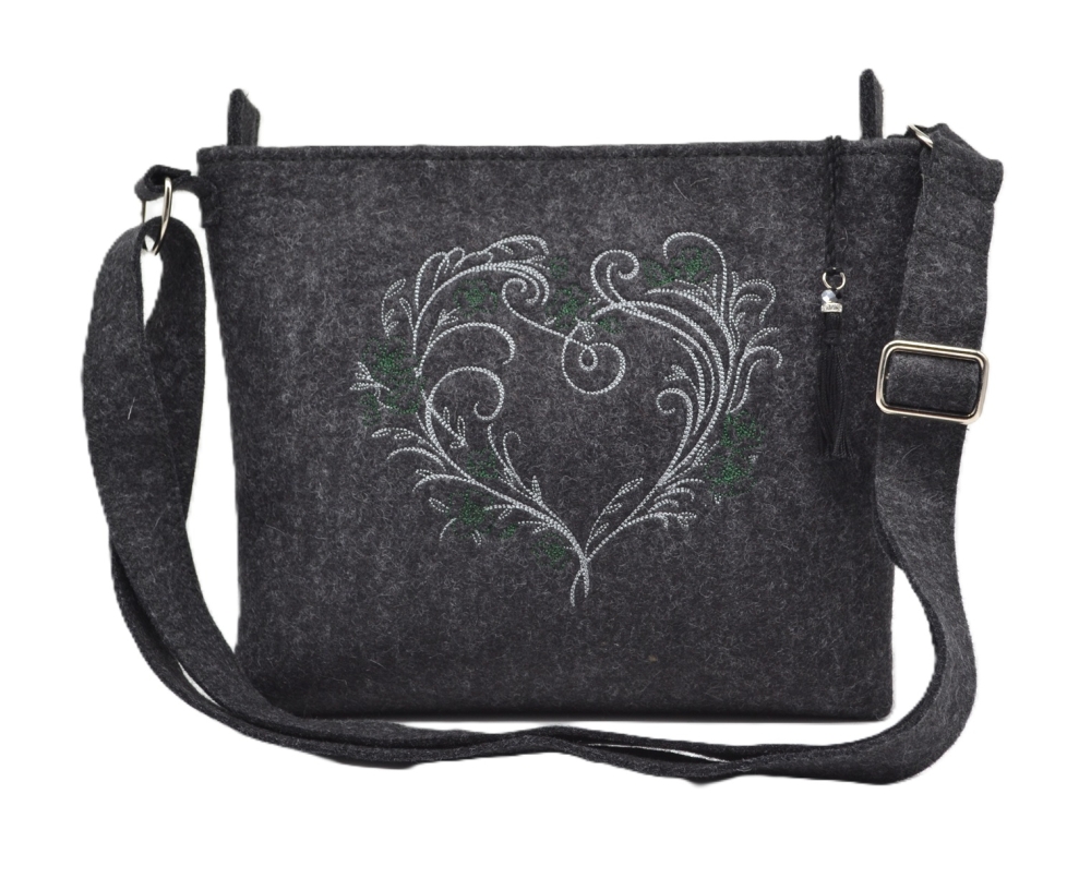 Trachtentasche M anthrazit bestickt