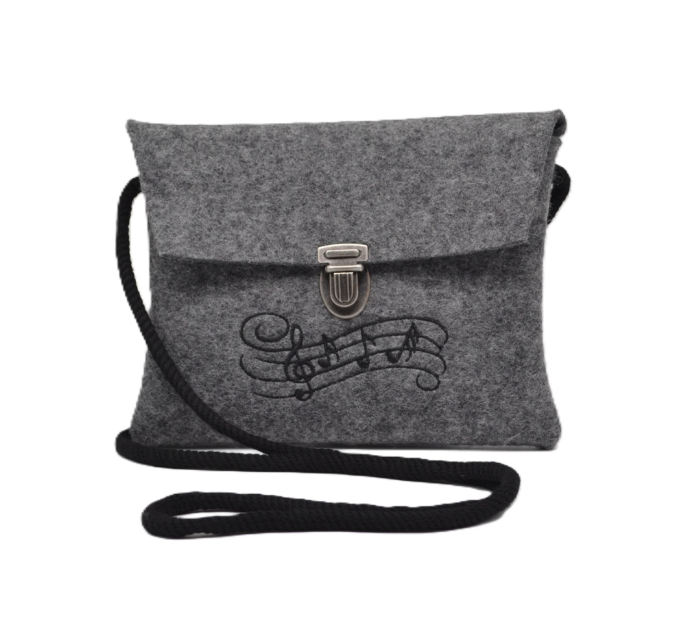 Schürzentasche dunkel-meliert