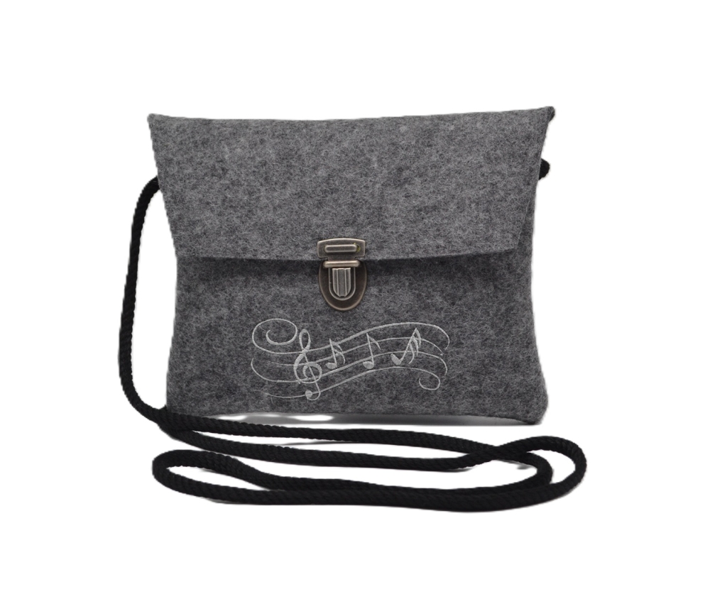 Schürzentasche dunkel-meliert