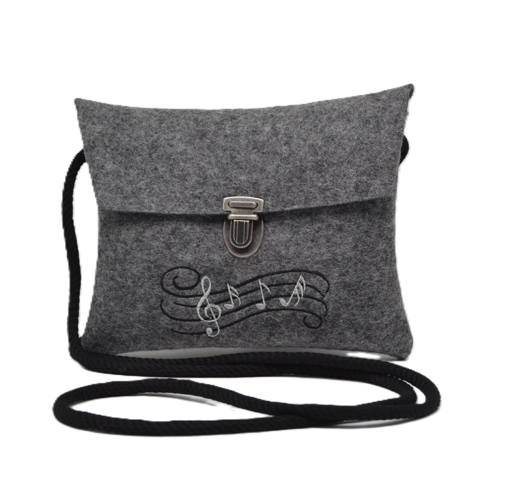 Schürzentasche dunkel-meliert