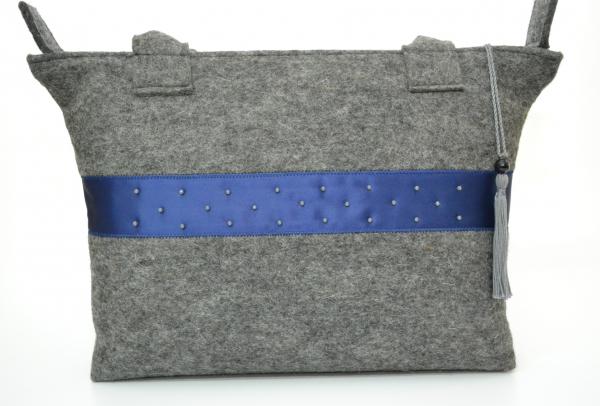 Trachtentasche ML dunkel-meliert mit Borte